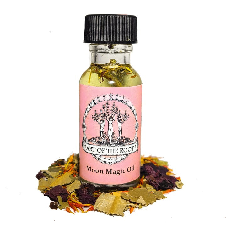 Moon Magic Oil for Intuition, Power, Hidden Mysteries & Moon Goddess Invocations - Art of the Root