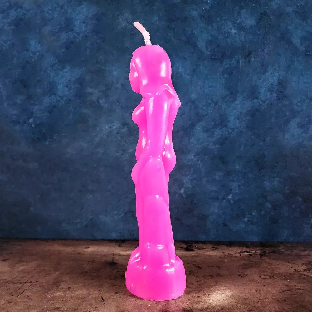 Pink Woman Figure Candle for Rituals and Spells - Art Of The Root