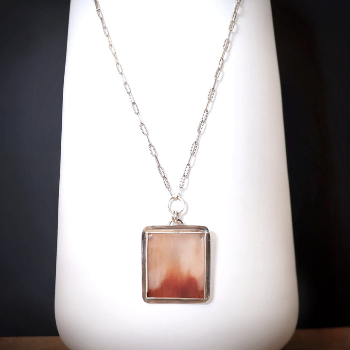 Red Aventurine Pendant Necklace – Sterling Silver, Root Chakra Energy