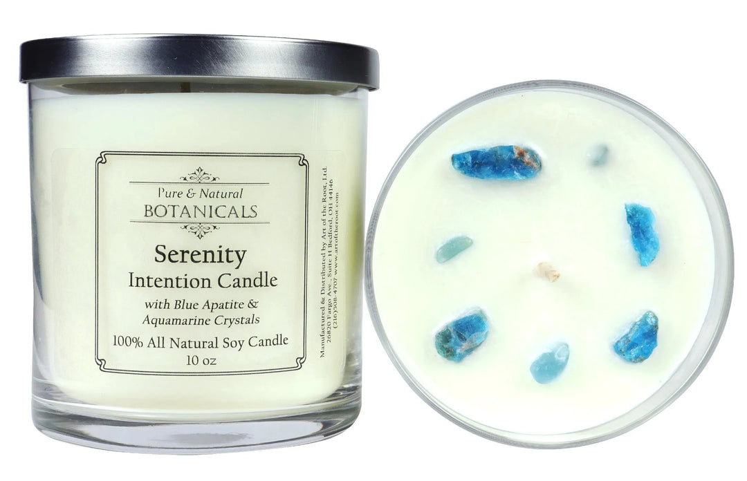 Serenity Pure & Natural Soy Candle (100% Natural) for Peace, Tranquility, Harmony & Calming - Art Of The Root
