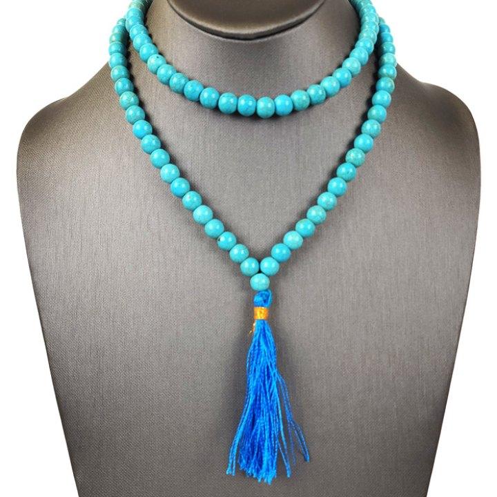Turquoise Mala Beads for Protection, Knowledge & Healing - Art of the Root