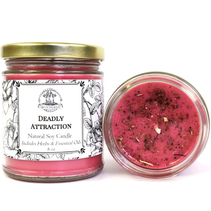 Deadly Attraction Soy Spell Candle for Love, Passion & Seduction - Art of the Root