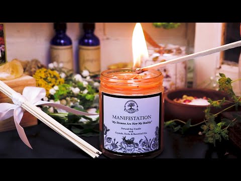 Manifestation Soy Affirmation Candle for Goals, Dreams, Wishes, Intentions & the Law of Attraction